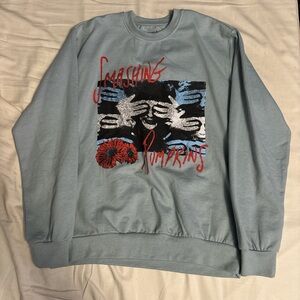 Blue Smashing Pumpkins Graphic Men's Sweater